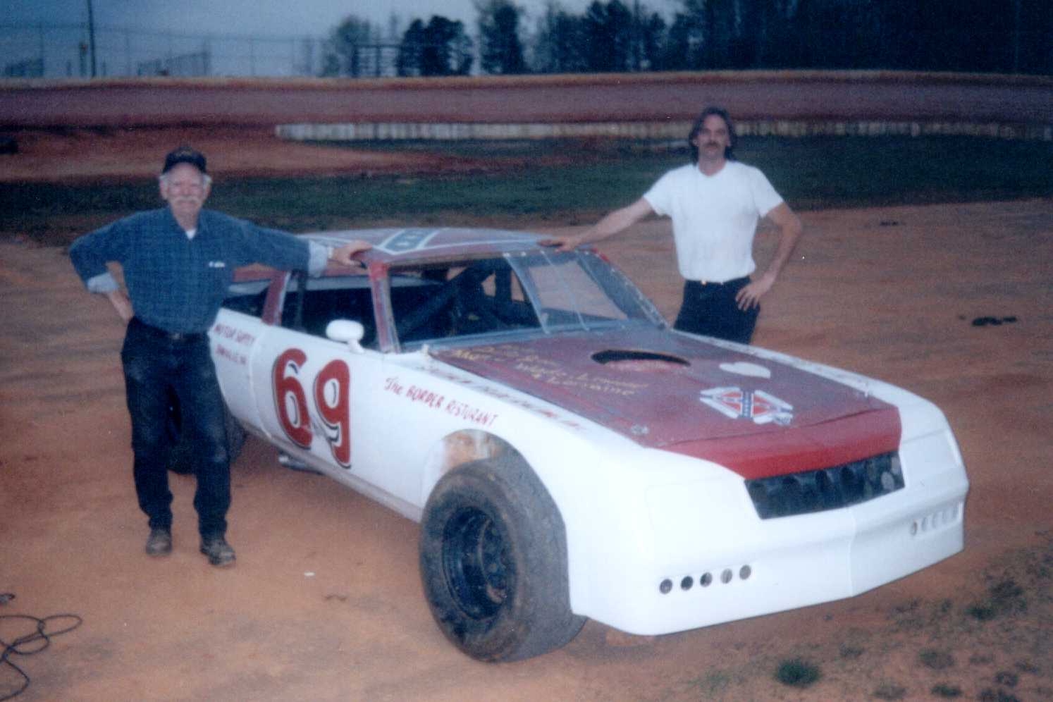 Wade Harris and Charles Harris with #69 at Wayne County Speedway